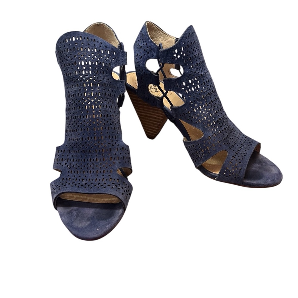 Vince Camilo Blue Suede Strappy Heels Sz 6